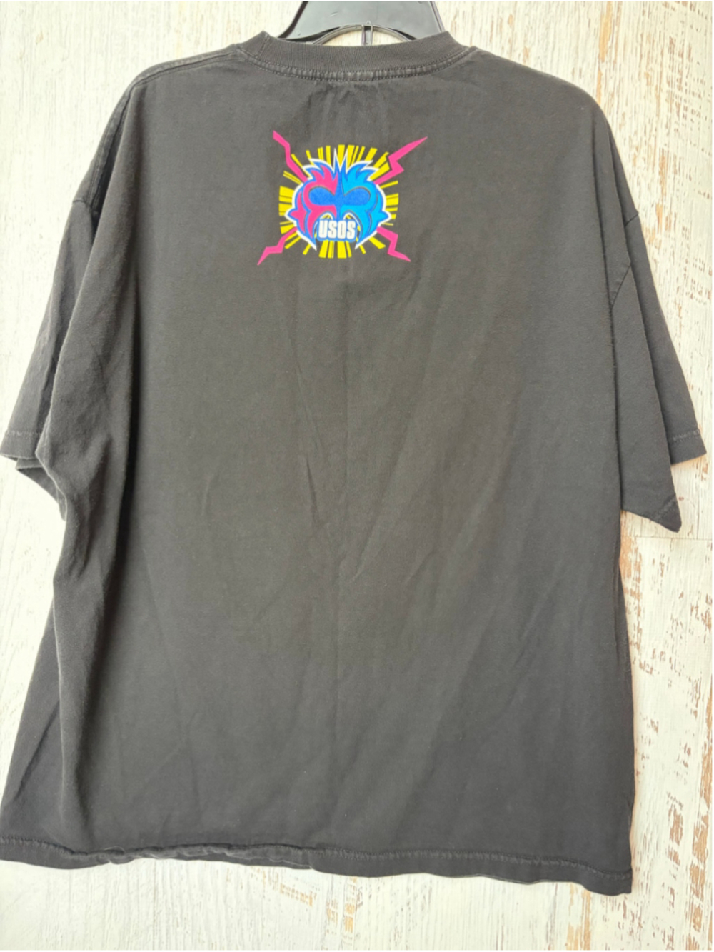 Men's WWE Uso Crazy Graphic T-Shirt Black Blue XXL - Picture 5 of 6